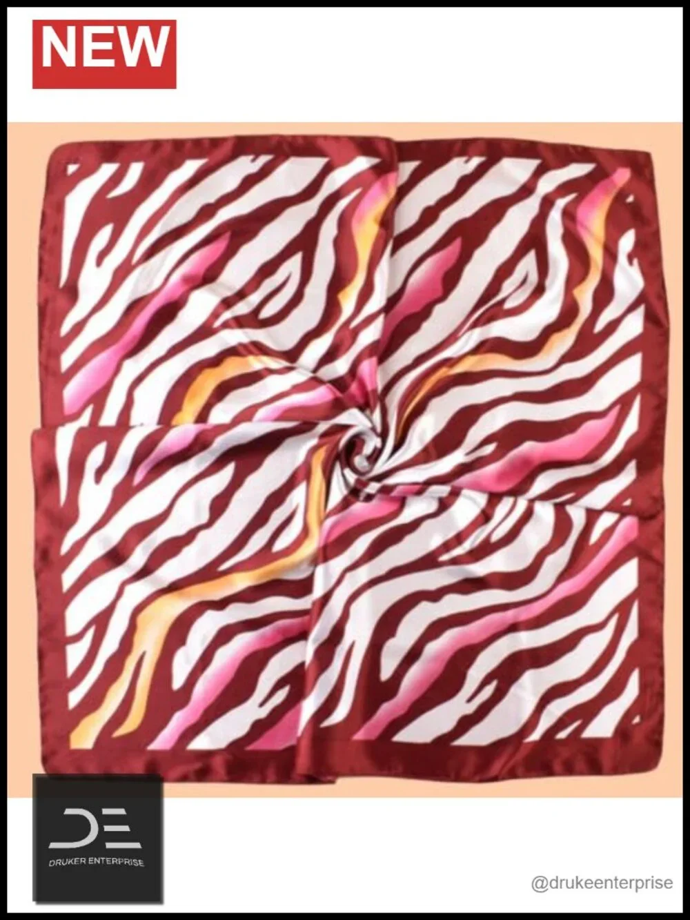 Satin Silk Blend Large Square Scarf for Hair Wrapping & Neck